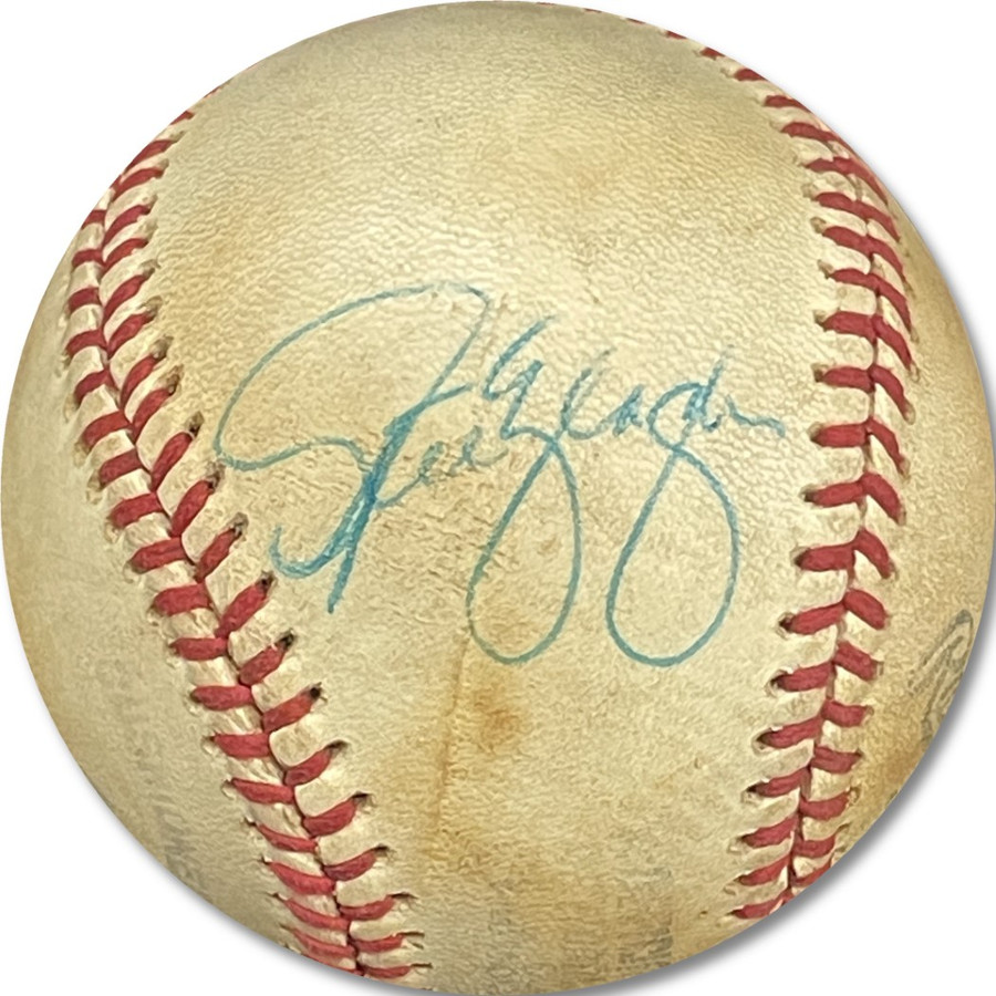 Steve Yeager Signed Autographed Rawlings Baseball Dodgers "Yellowing" W/ COA