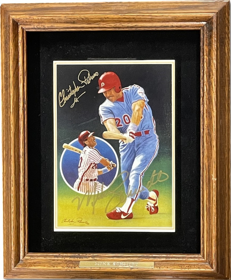 Mike Schmidt Christopher Paluso Signed 6x8 Print Only Perfect Phillies W/ COA