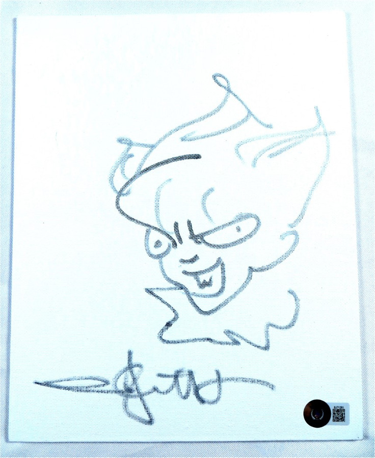 Andy Muschietti Signed Autograph Canvas Sketch IT! Pennywise Silver BAS BJ71281