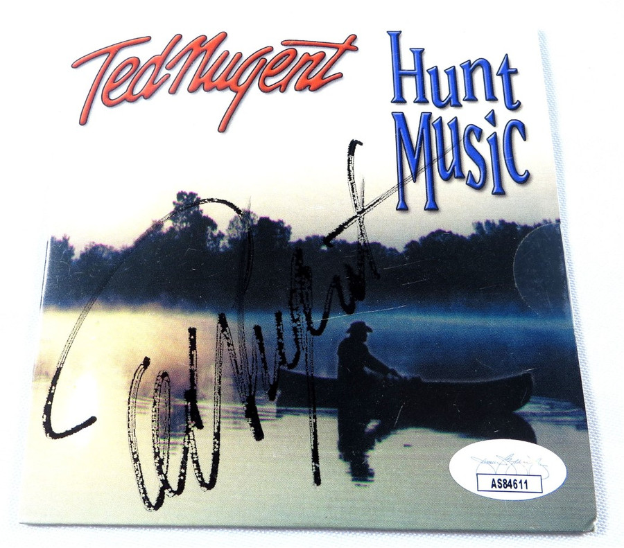 Ted Nugent Signed Autographed CD Cover Hunt Music Smeared JSA AS84611