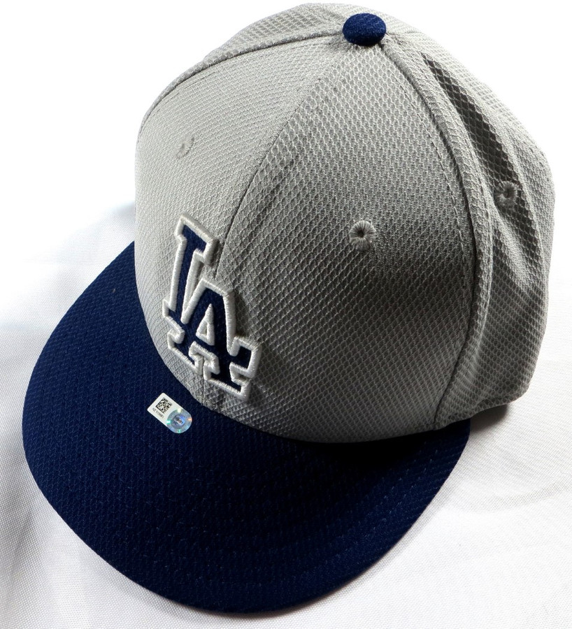 Roger Bernadina Unsigned Team Issue Hat Dodgers Road 2014 MLB HZ515681