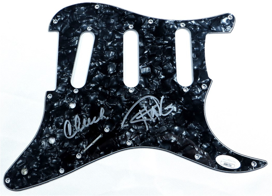 Cheech Marin Tommy Chong Dual Signed Autographed Electric Guitar Pickguard  JSA