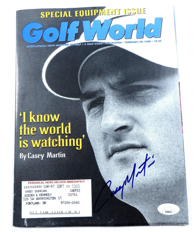 Casey Martin Signed Autographed Magazine Golf World PGA 1988 JSA AS84621