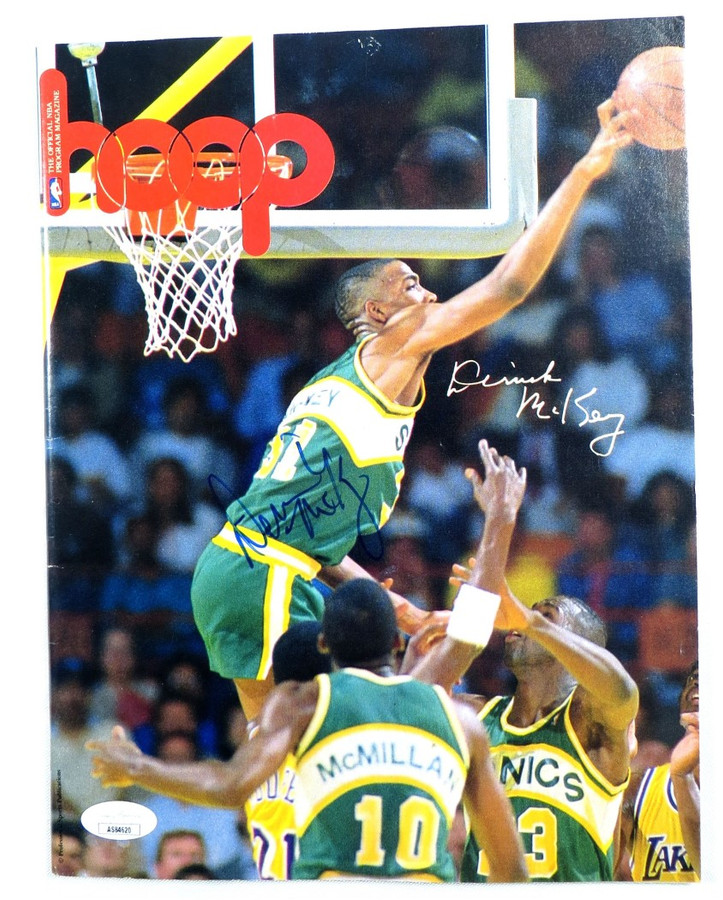 Derrick McKey Signed Autographed Hoop Magazine Supersonics JSA AS84620