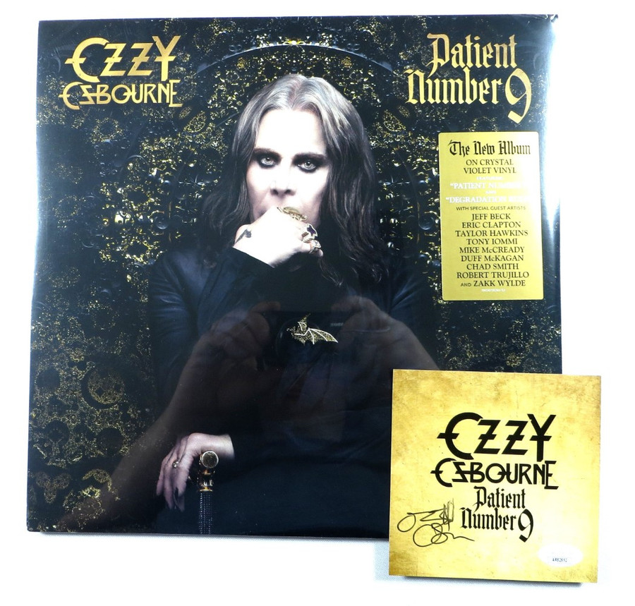 Ozzy Osbourne Signed Autographed Record Insert Patient No. 9 Smeared JSA AR82852