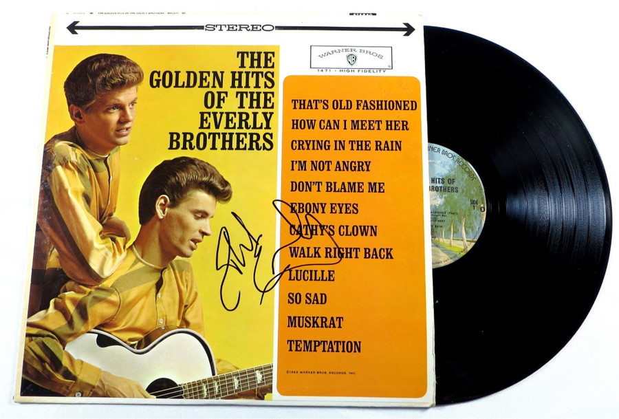 Phil Everly Signed Autographed Record Album Cover Everly Brothers JSA AR82851