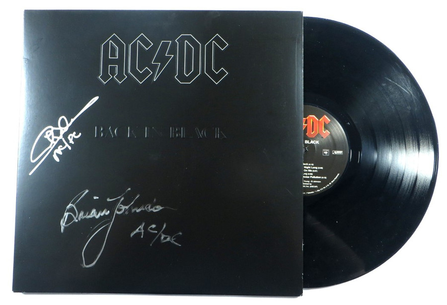 Brian Johnson Cliff Williams Signed Autographed Record Album AC/DC JSA AR82848