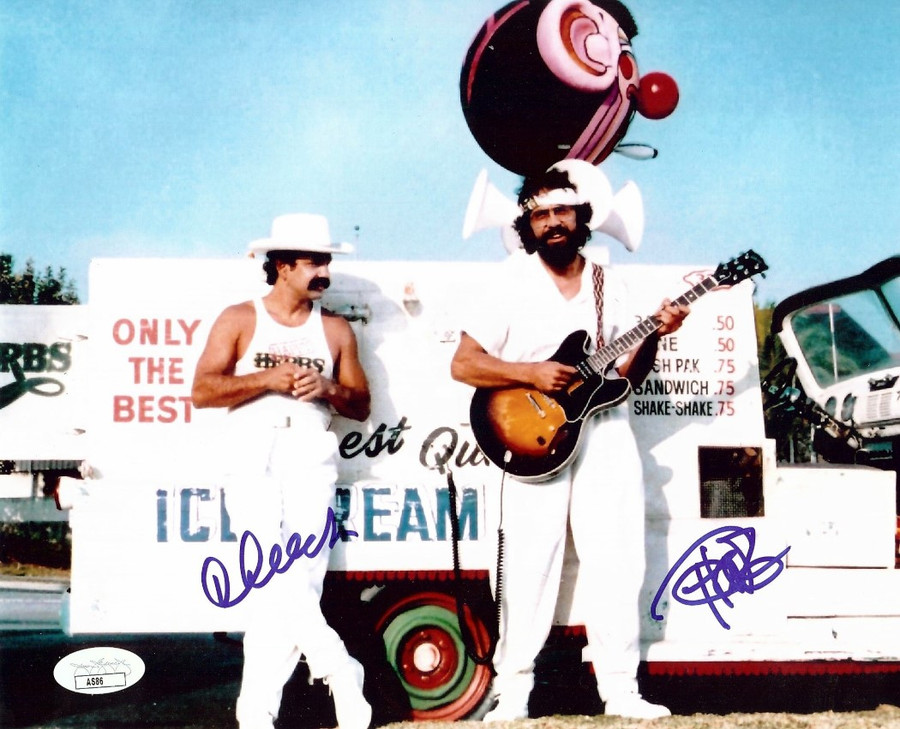 Cheech Marin Tommy Chong Dual Signed Autographed 8X10 Photo Ice Cream Truck JSA