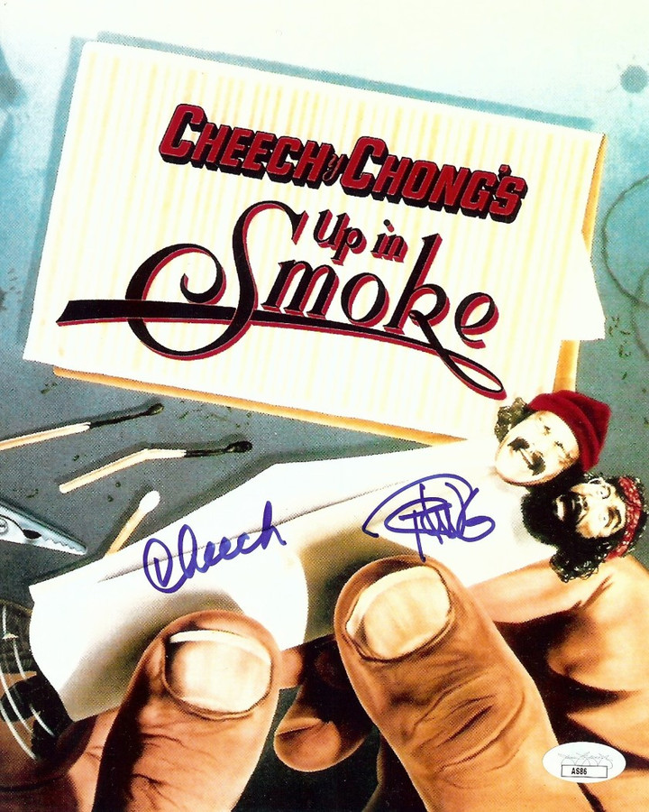 Cheech Marin Tommy Chong Dual Signed Autograph 8X10 Photo Up in Smoke Poster JSA