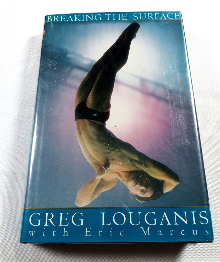 Greg Louganis Signed Autographed Hardcover Book Breaking the Surface JSA AS84596