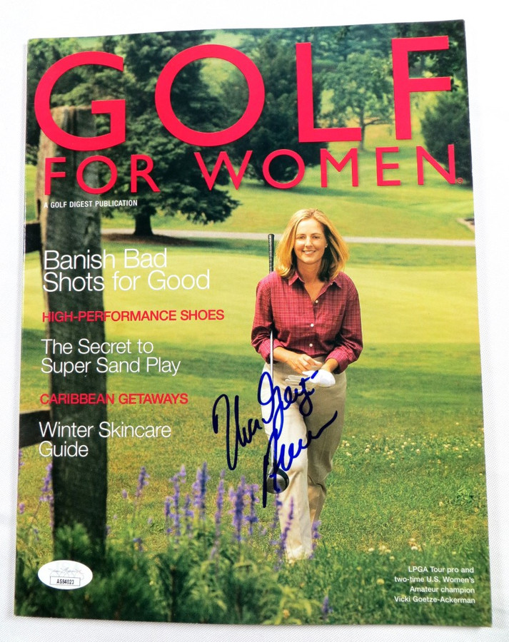 Vicki Goetze-Ackerman Signed Autograph Magazine Golf for Women LPGA JSA AS84023