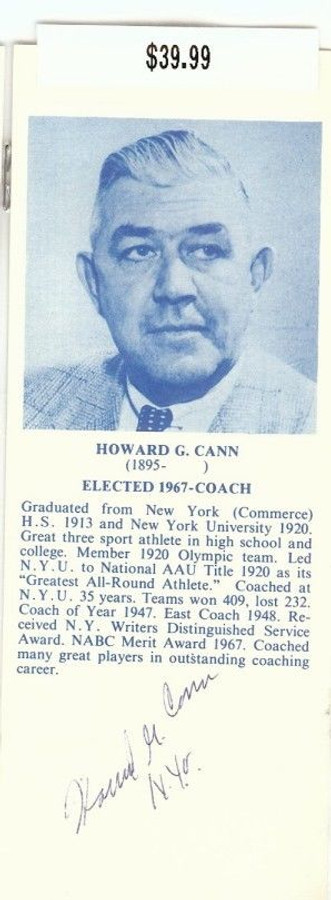 Howard G. Cann Signed 2 X 6 Magazine Photo Auto