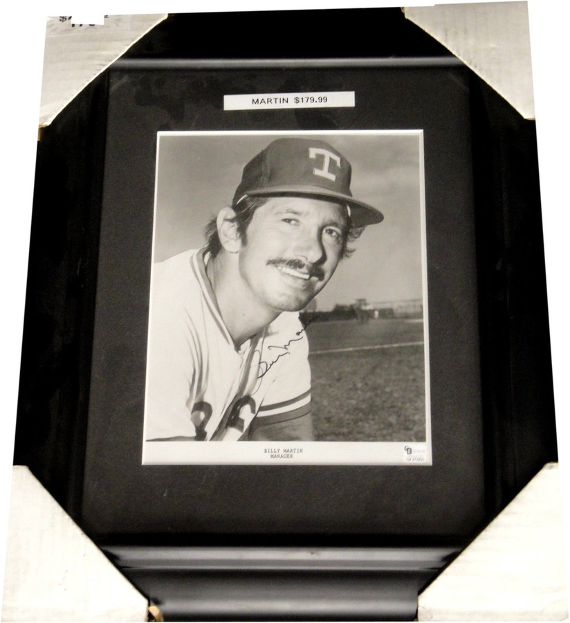 Billy Martin Hand Signed Autographed Framed 8"x10" Photograph Texas Rangers GAI