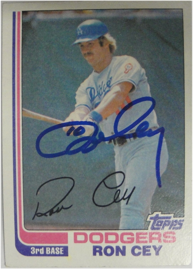 Ron Cey 1982 Topps Hand Signed Autographed  Dodgers Card #410 GA VG 766549