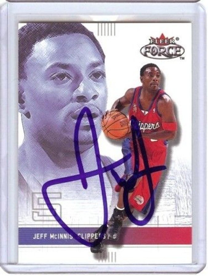 Jeff Mcinnis 01-02 Fleer Force Card Auto Autograph