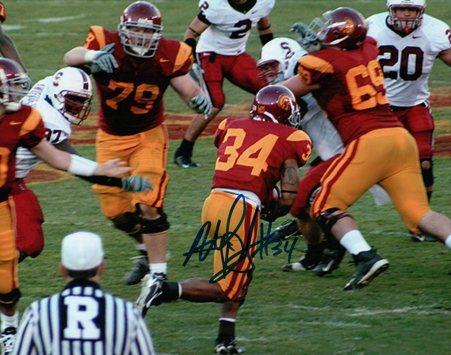 Hershel Dennis Signed 8X10 Photo Autograph USC Trojans Running Auto COA