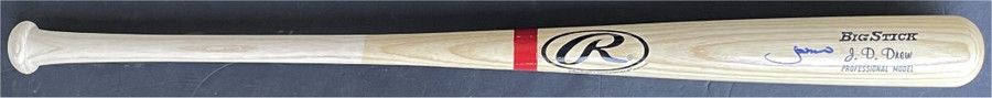 J.D. Drew Signed Autographed Wooden Baseball Bat Dodgers PSA 1A01958