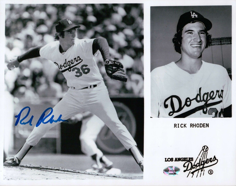 Rick Rhoden Signed 8X10 Photo Autograph Los Angeles Dodgers Team Card Auto COA