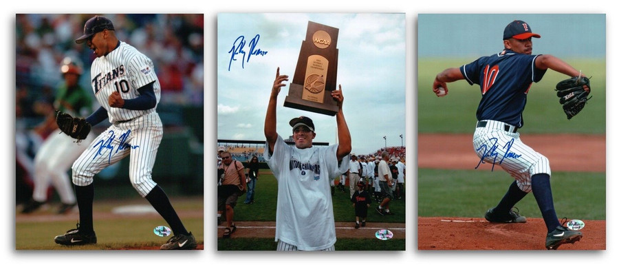 3 Different Ricky Romero Signed 8X10 Photos Autographs Cal State Titans Auto COA