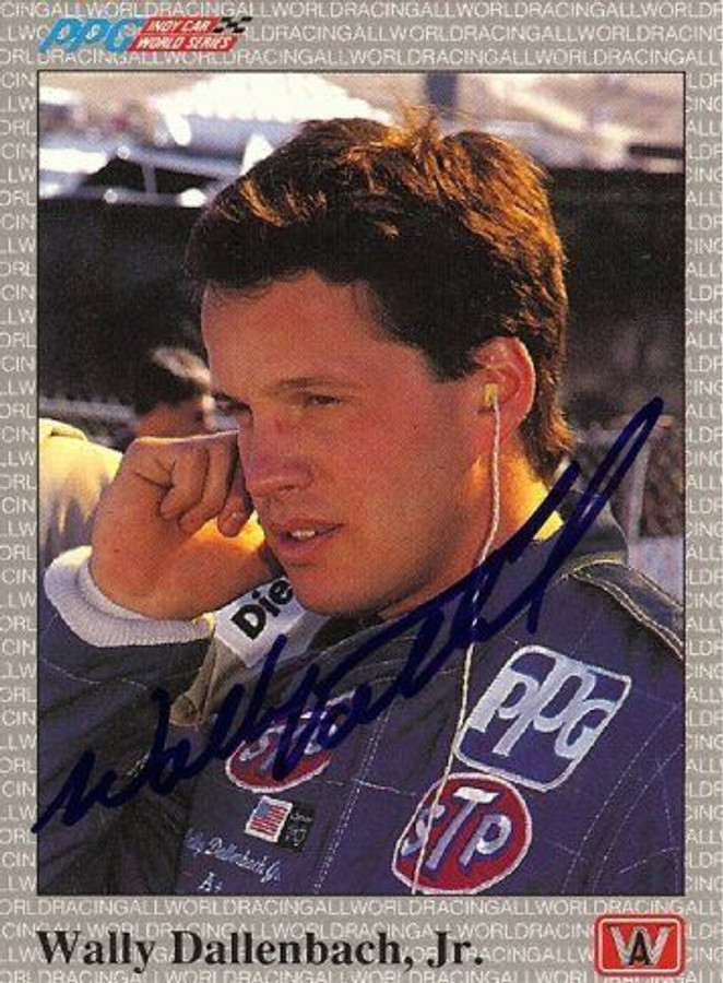 Wally DalleNBAch Jr. 1991 All World Indy Card Auto