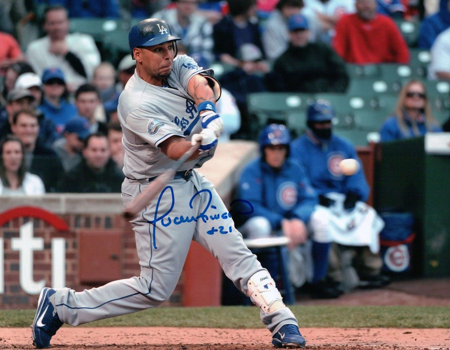 Juan Rivera Signed 8X10 Photo Autograph Los Angeles Dodgers Road Swing Auto COA