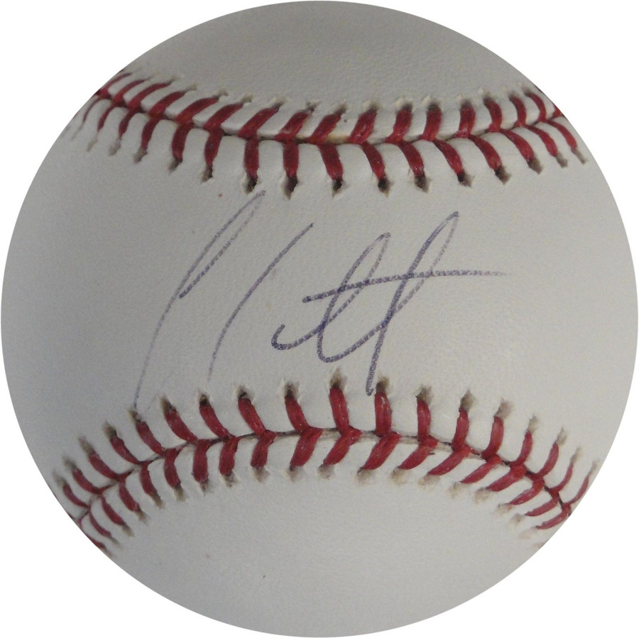 Cesar Carrillo Hand Signed Autographed Major League Baseball Black Ink faded