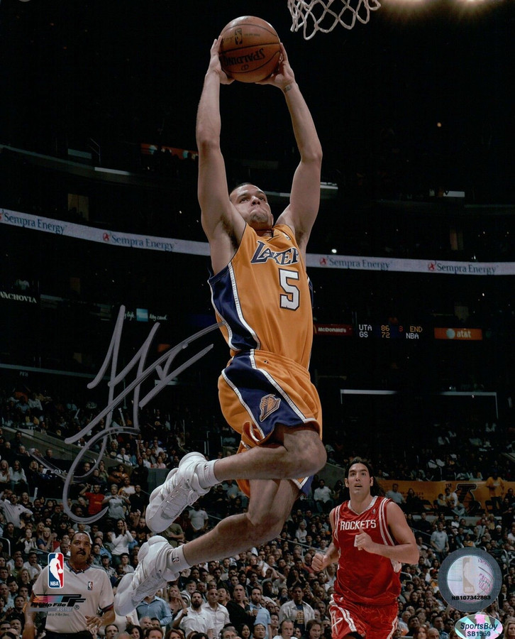 Jordan Farmar Signed 8X10 Autograph Photo LA Lakers Dunking vs. Rockets w/COA