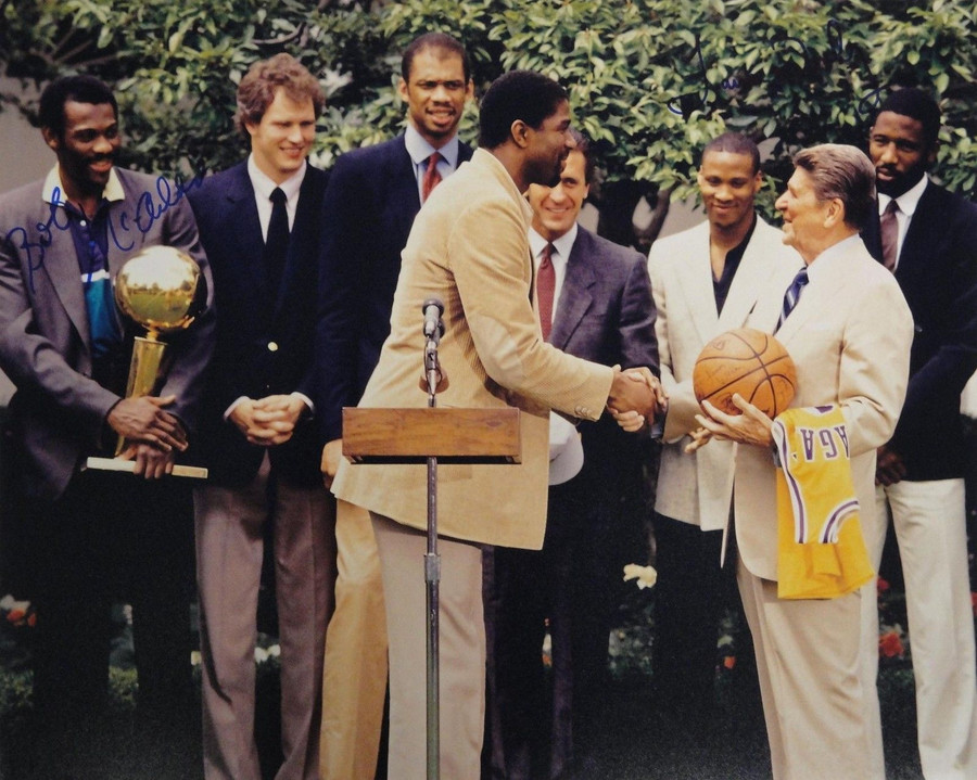 Bob Mcadoo James Worthy Dual Hand Signed Autographed 16x20 Photograph W/ COA