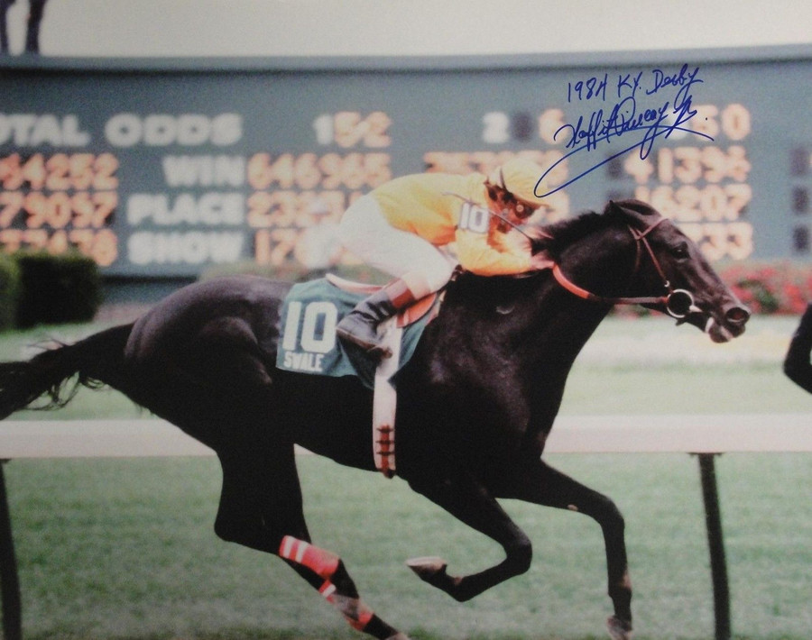 Laffit Pincay Jr Signed Autograph 16x20 Photograph Kentucky Derby Winner 1984