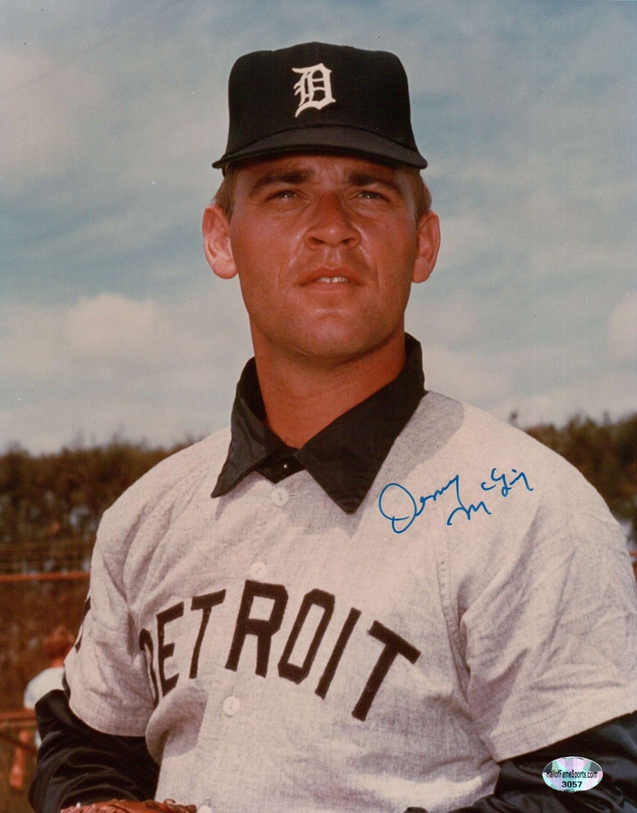Denny McLain Signed 8X10 Photograph Card Stock Autograph Tigers Auto w/COA