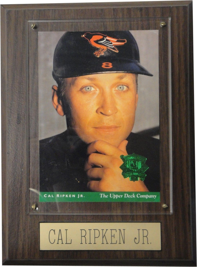 Cal Ripken Jr Commemorative Trading Card and Plaque With Free shipping