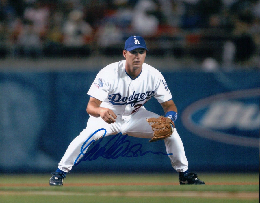 Dave Hansen Signed Autographed 8x10 Photo Los Angeles Dodgers Fielding W/ COA