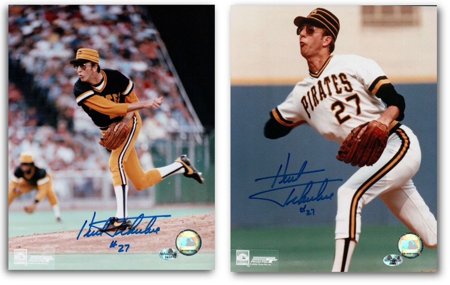 2 Different Kent Tekulve Signed 8X10 Photo Autograph Pittsburgh Pirates w/COA