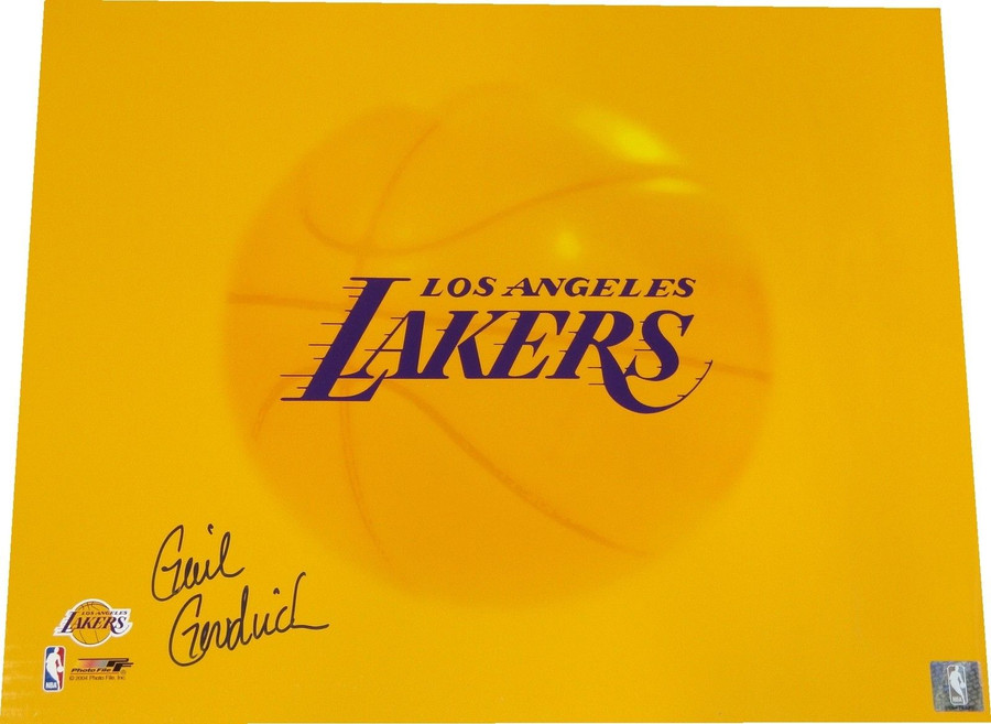 Gail Goodrich Hand Signed Autographed 16x20 Photograph Los Angeles Lakers Logo