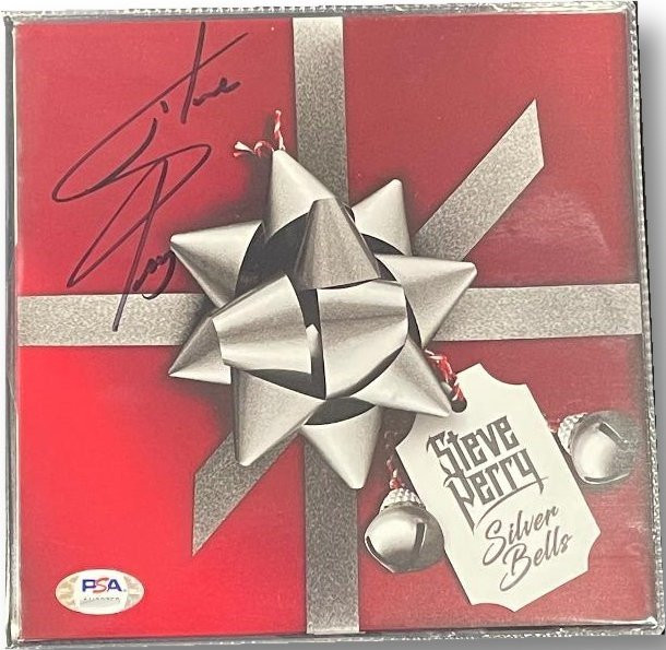 Steve Perry Signed Autographed Red Silver Bells Album Cover Record Journey PSA