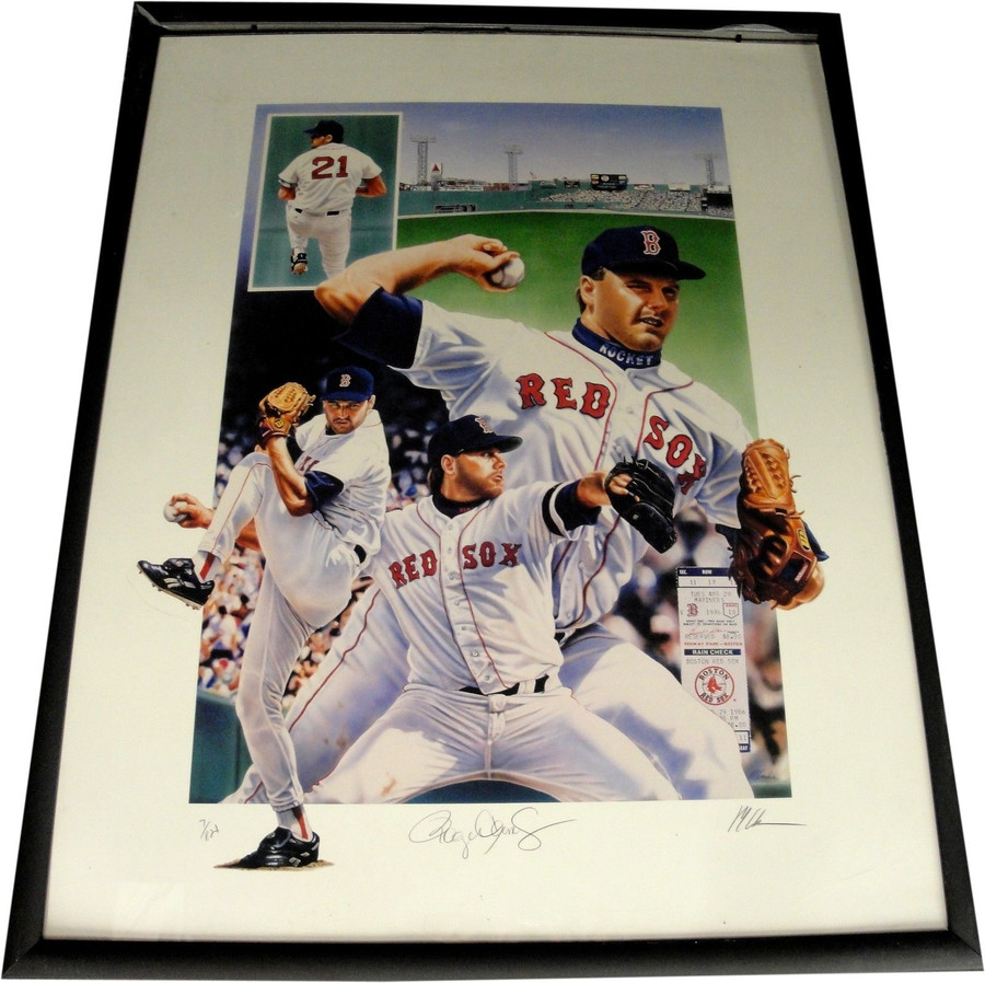 Roger Clemens Hand Signed Auto Framed 12x18 Photograph Yankees 12/21 (His #)