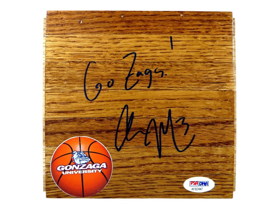 Adam Morrison Signed Autograph Floor Piece Gonzaga Bulldogs Go Zags! PSA AF62447