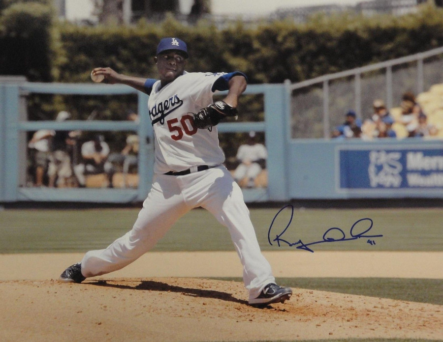 Rubby De La Rosa Hand Signed Autographed 16x20 Los Angeles Dodgers Photo Mound