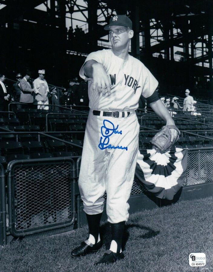 Don Larsen Signed 8X10 Photograph Autograph Yankees Warm-up Dual Line Auto GAI