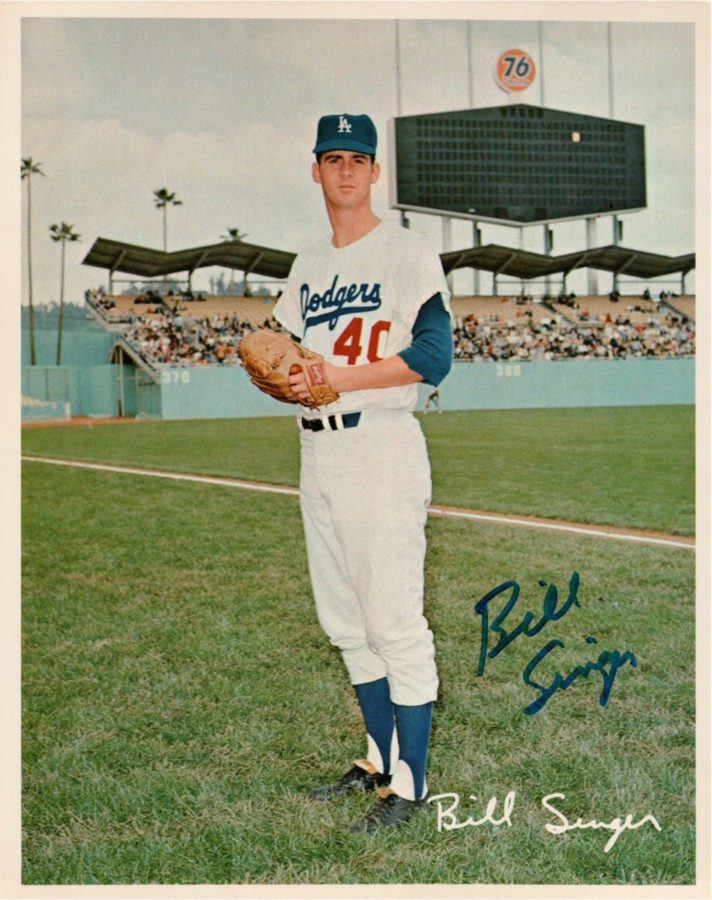 Bill Singer Signed 8X10 Photo Autograph Los Angeles Dodgers Team Card Auto COA