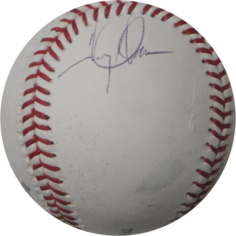 Troy Glaus Hand Signed Major League Baseball Anaheim Practice Ball SC