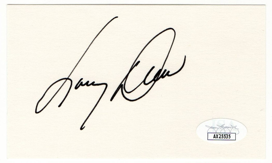 Larry Drew Signed Autographed Index Card Kings Clippers JSA AX25535
