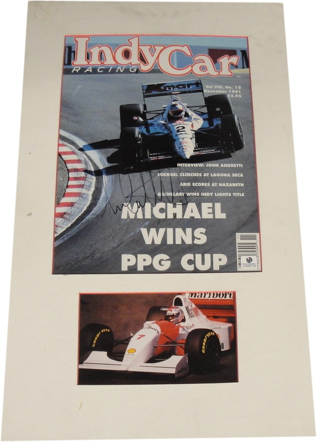 Michael Andretti Hand Signed Magazine Cover Professionally Matted GV 689738