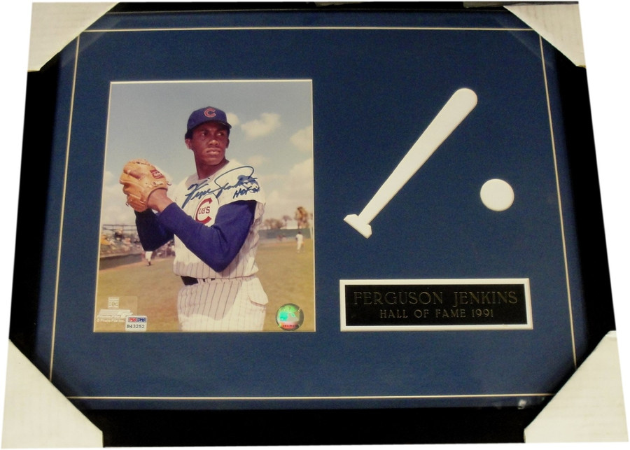 Fergie Jenkins Hand Signed Autographed 8x10 Photo Custom Framed  Chicago Cubs