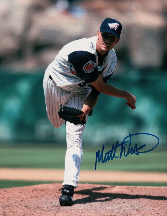 Matt Wise Signed 8X10 Photo Autograph Anaheim Angels Throwing Auto w/COA