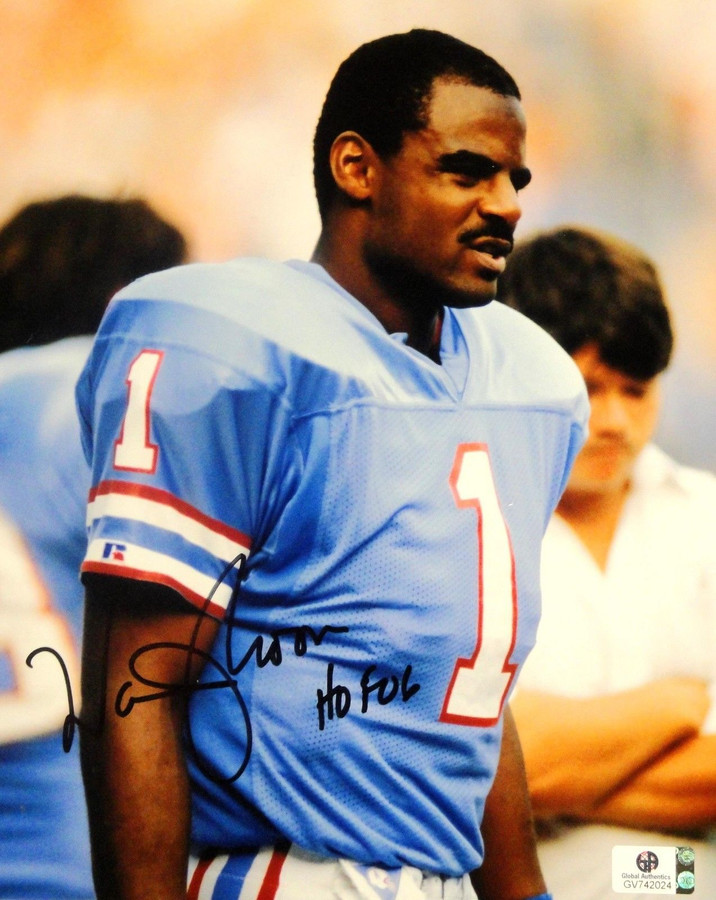 Warren Moon Hand Signed Autographed 8"x10" Photo Houston HOF 06 GA 742024