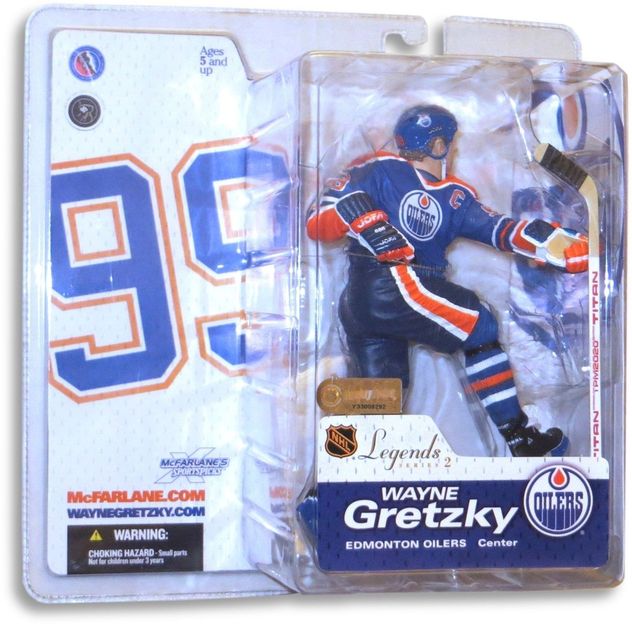 Wayne Gretzky McFarlane Legends Series 2 Figure Edmonton Oilers Blue Jersey