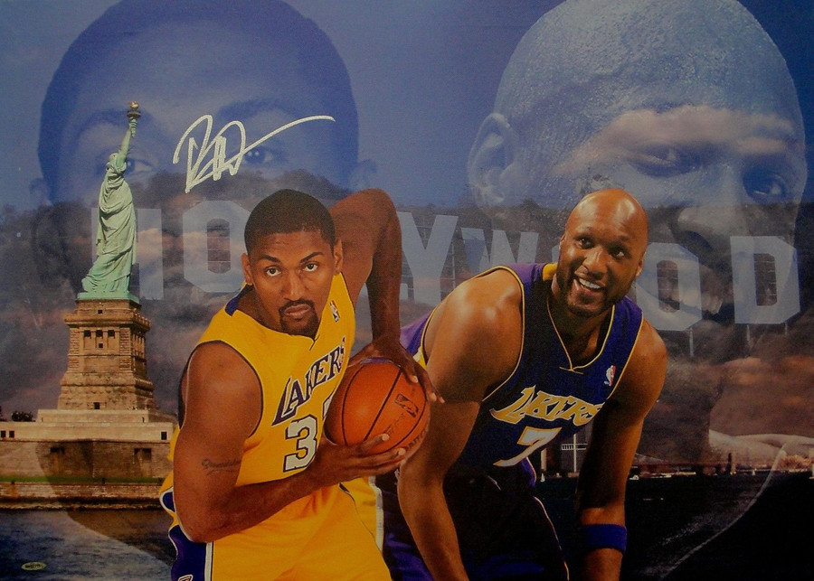 Ron Artest Hand Signed Autographed 22x32 Stretched Canvas Meta World Peace UDA