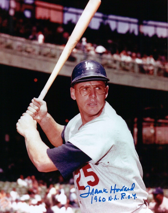 Frank Howard Signed 8X10 Photo "1960 NL ROY" Autograph Dodgers Helmet Auto COA