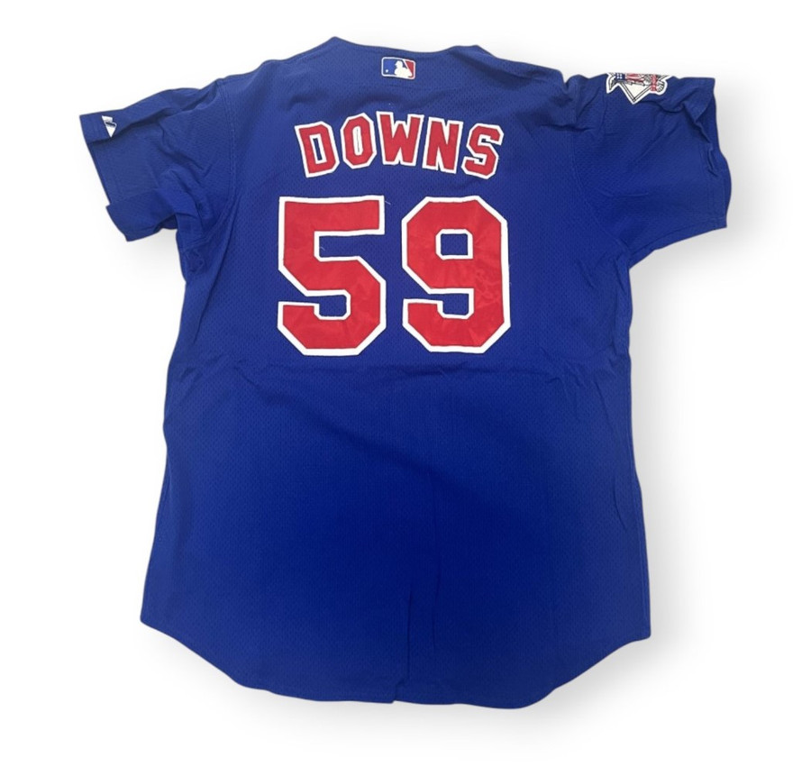 Darin Downs Unsigned On Field Baseball Jersey Chicago Cubs Blue #59 A